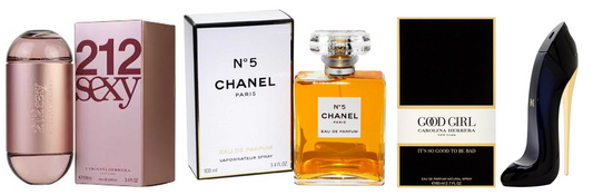 GOOD GIRL, CHNAEL 5 Y 212 SEXY